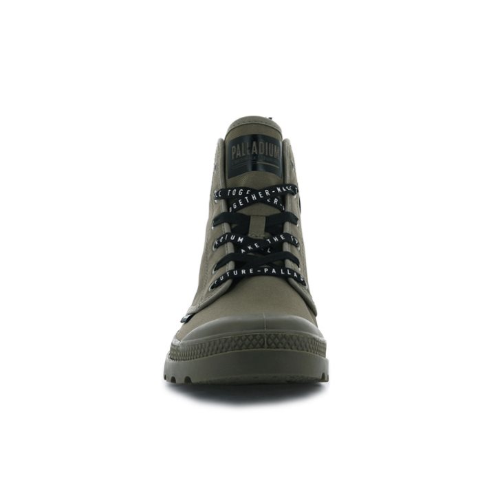 Palladium Pampa Hi Future Men's Boots Olive | UK X185-MSD